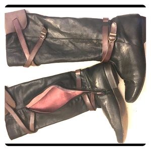Eric Michael - tall Leather and suede boots